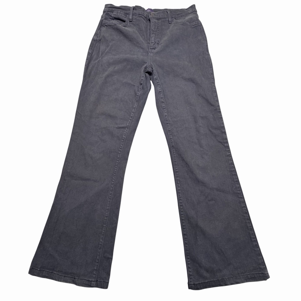 NYDJ Women Gray Bootcut Jean Embellished Pockets Size 10